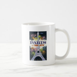 Vintage Eiffel Torn Paris Luft Travel Kaffemugg