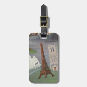 Vintage Eiffel Torn resresemaggar Bagagebricka