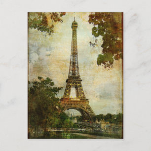 Vintage Eiffel Torn Vykort
