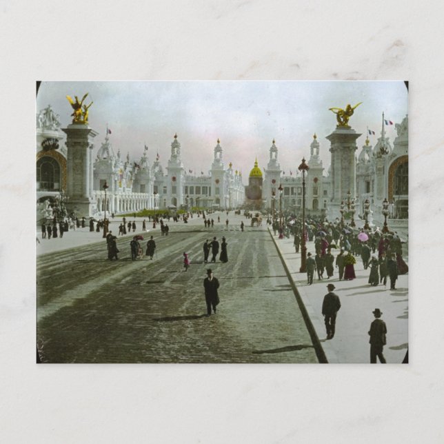 Vintage Eiffel Torn Vykort (Framsida)