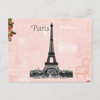 Vintage Eiffel Torn Vykort