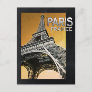 vintage eiffel torn vykort