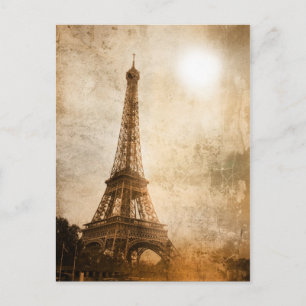 Vintage Eiffel Torn Vykort