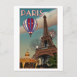 Vintage Eiffel Torn Vykort