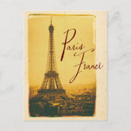 vintage eiffel torn vykort