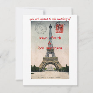 Vintage Eiffel Torn vykort
