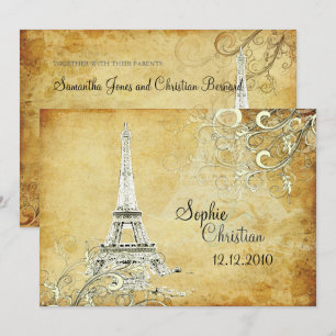 VINTAGE EIFFEL TOWER/VANILLA SWIRL INBJUDNINGAR