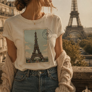 Vintage Eiffeltornet  T Shirt