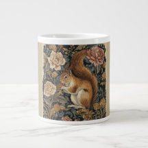 Vintage-ekorre och blommor Mönster