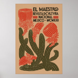 Vintage El Maestro Mexico Reklamaffisch Poster