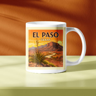 Vintage El Paso Texas Kaffemugg