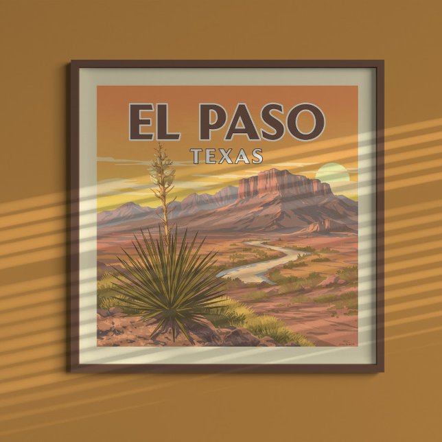 Vintage El Paso Texas Poster (Skapare uppladdad)