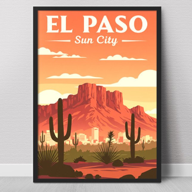 Vintage El Paso Texas Poster (Skapare uppladdad)