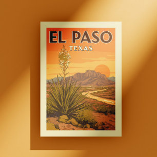 Vintage El Paso Texas Vykort