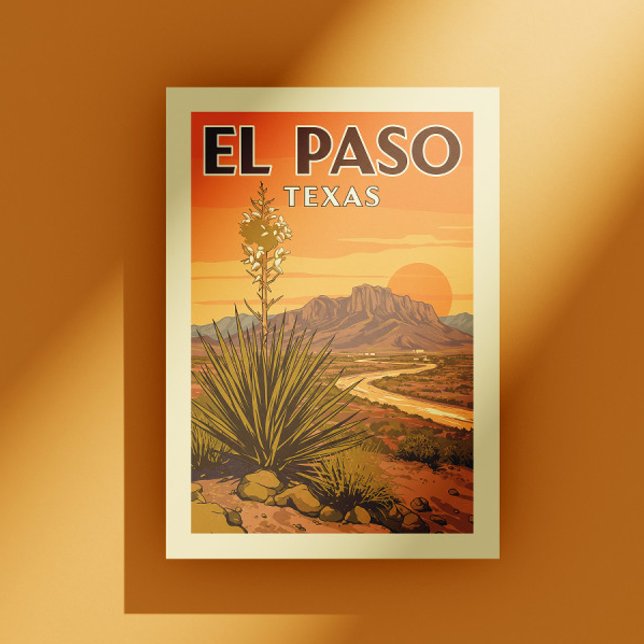 Vintage El Paso Texas Vykort (Skapare uppladdad)