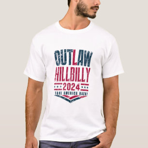 Vintage Elections Outlaw Hillbilly US Flagga T Shirt