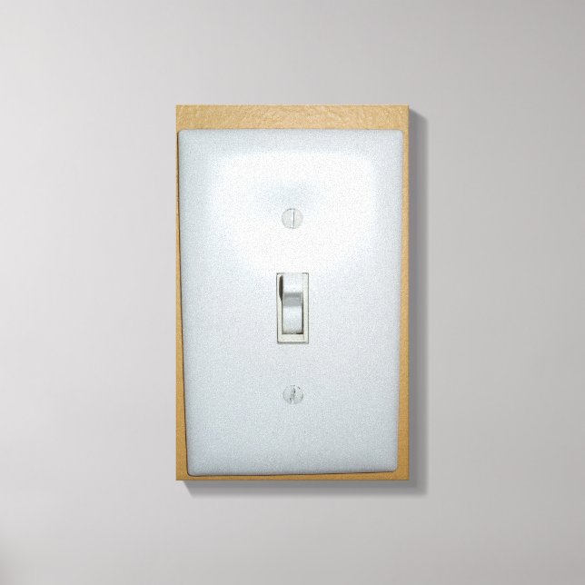 "Vintage Electric" Light Switch Wall Art Canvastryck (Framsida)