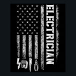Vintage Electrician American Flag Tools Design  Poster<br><div class="desc">Vintage Electrician American Flag Tools Design</div>
