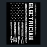 Vintage Electrician American Flag Tools Design  Poster<br><div class="desc">Vintage Electrician American Flag Tools Design</div>