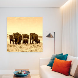 vintage elefant canvastryck