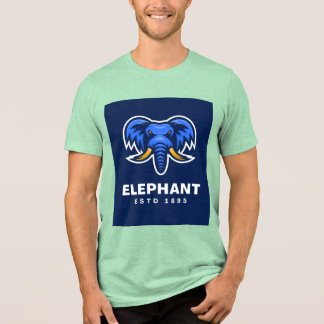Vintage elefant ,Est 1895 Blå maskot Tshirt T Shirt