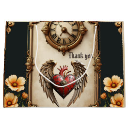 Vintage elegance: an elegant clock and heart.