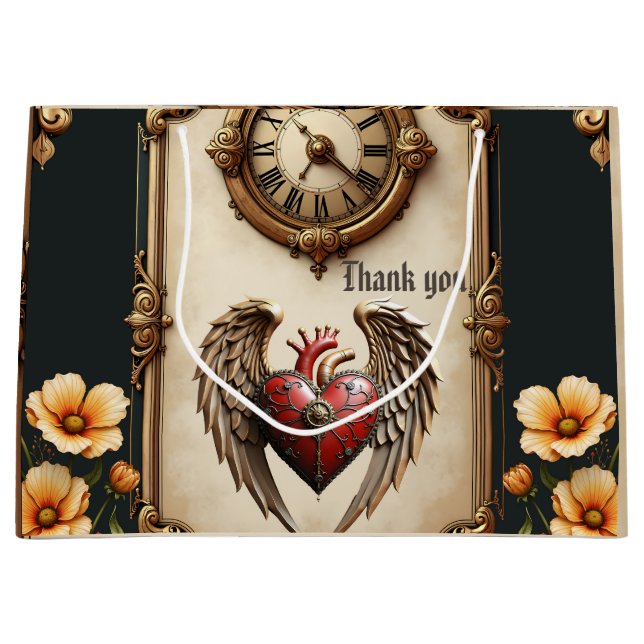 Vintage elegance: an elegant clock and heart.  (Framsidan)