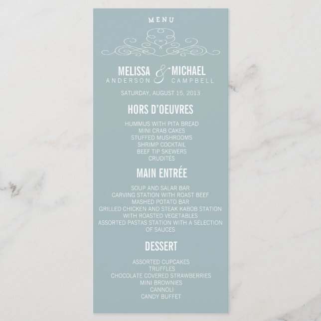 VINTAGE ELEGANCE | BRÖLLOP MENU MENY (Framsida)