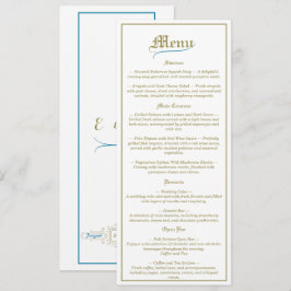Vintage Elegance Bröllop Menu Meny