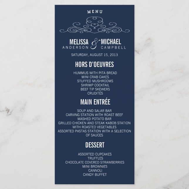 VINTAGE ELEGANCE | BRÖLLOP MENU PROGRAM (Framsida)