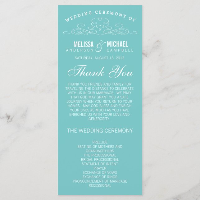 VINTAGE ELEGANCE | BRÖLLOPSPROGRAM PROGRAM (Framsida)