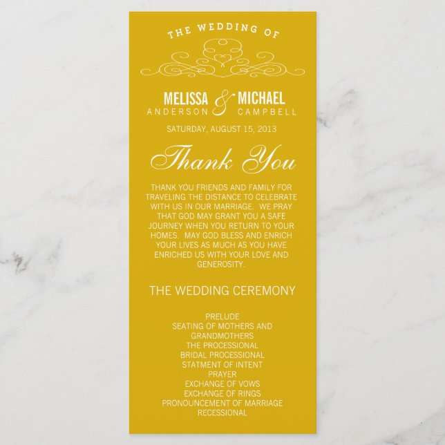 VINTAGE ELEGANCE | BRÖLLOPSPROGRAM PROGRAM (Framsida)