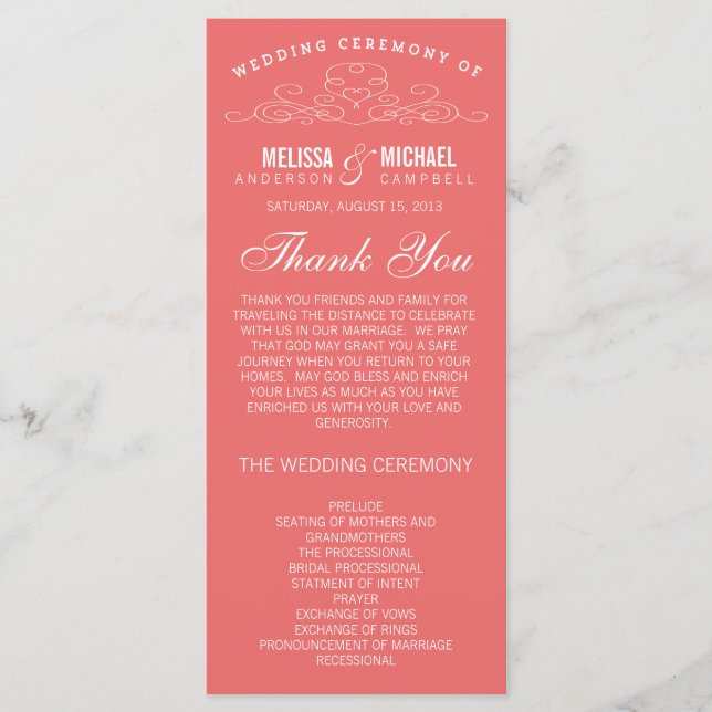VINTAGE ELEGANCE | BRÖLLOPSPROGRAM PROGRAM (Framsida)