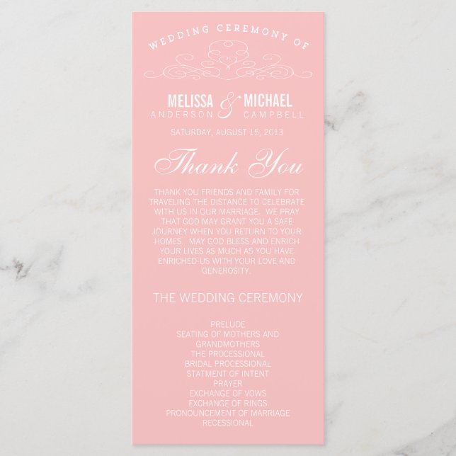 VINTAGE ELEGANCE | BRÖLLOPSPROGRAM PROGRAM (Framsida)