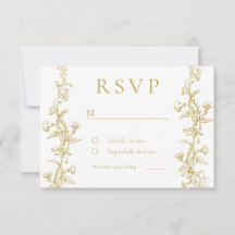 Vintage Elegance: Classic Guld Blommigt Bröllop