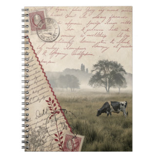 Vintage Elegance Cow Pasture Journal Anteckningsbok
