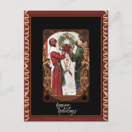 Vintage Elegance Festive WAN Älskare Vykort