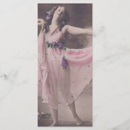 Vintage Elegance in Rosa Blommigt Dress Bookmark Meny