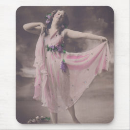 Vintage Elegance in Rosa Blommigt Dress Musmatta
