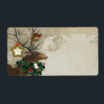Vintage Elegance jul Hjort Antlers Damask Fraktsedel<br><div class="desc">Matchande etiketter till använda för namn-märken (använda en bra med Sharpie-markör till skriva på dem), dessert- eller huvudskålskyltar för mottagningar eller att skriva ut egna utskicksetiketter på din hemdator för dina inbjudningar. Färgad på vintern, jul, grönt av grisen, burgundröd med benvit och kräm för en lustig palett i färg! Planerar...</div>