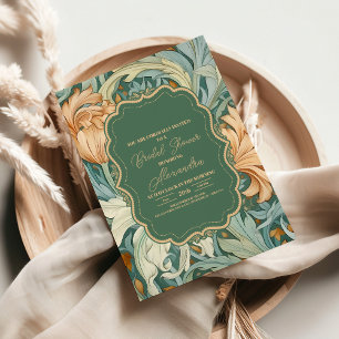 Vintage Elegance William Morris Blommigt Möhippa Inbjudningar