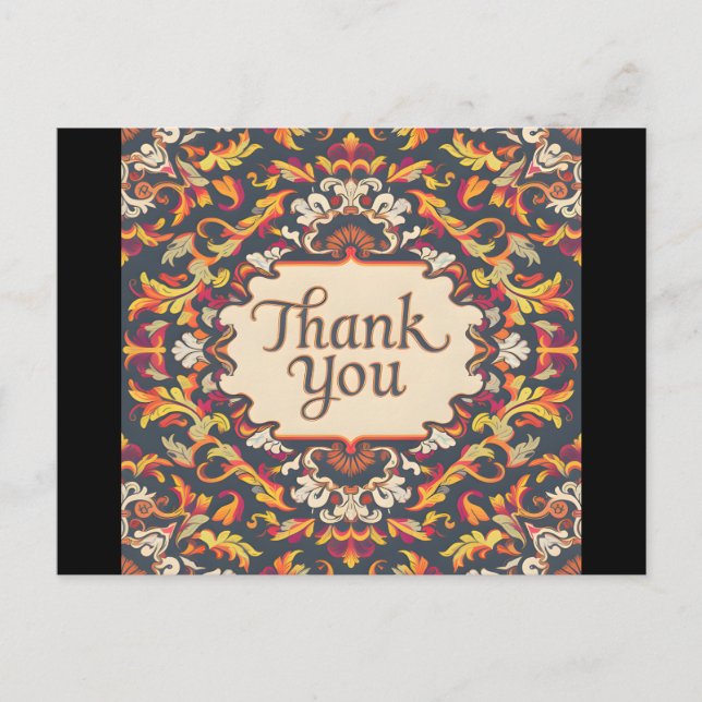 vintage elegant baroque stil vykort (Framsida)