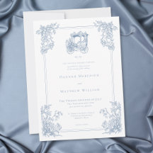 Vintage Elegant Blå Drottninggård Bröllop