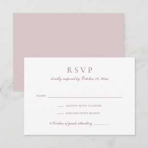 Vintage Elegant Blommigt Script Mauve Bröllop OSA Inbjudningar