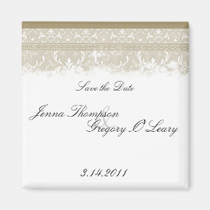 Vintage Elegant bröllop Magnet