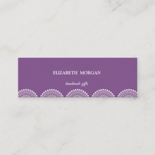 Vintage Elegant, Chic, Vit Spets Mini Visitkort