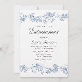 Vintage Elegant Classic Quinceanera Inbjudningar