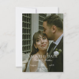 Vintage Elegant Custom Photo Wedding Save The Date Spara Datumet