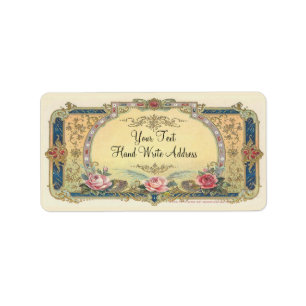 Vintage Elegant Fransk Land Adressetiketter