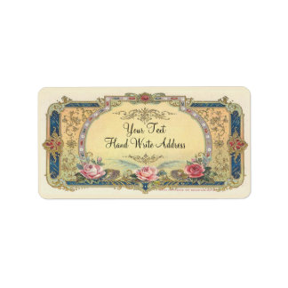 Vintage Elegant Fransk Land Adressetiketter
